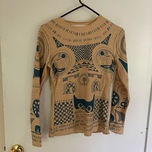 Cool graphic print long sleeve shirt